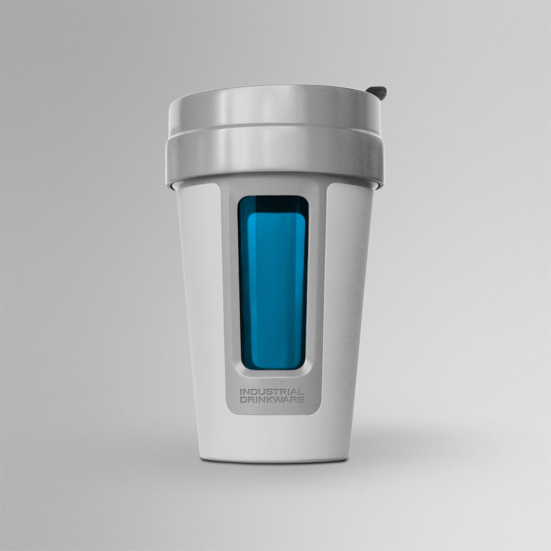 Industrial Drinkware Pint Glass Water Bottle Design by Ryan Savage