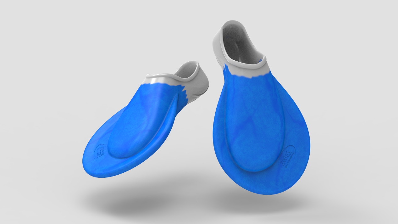 Positive Drive Swim Fin 3d Modeling and Rendering by Ryan Savage