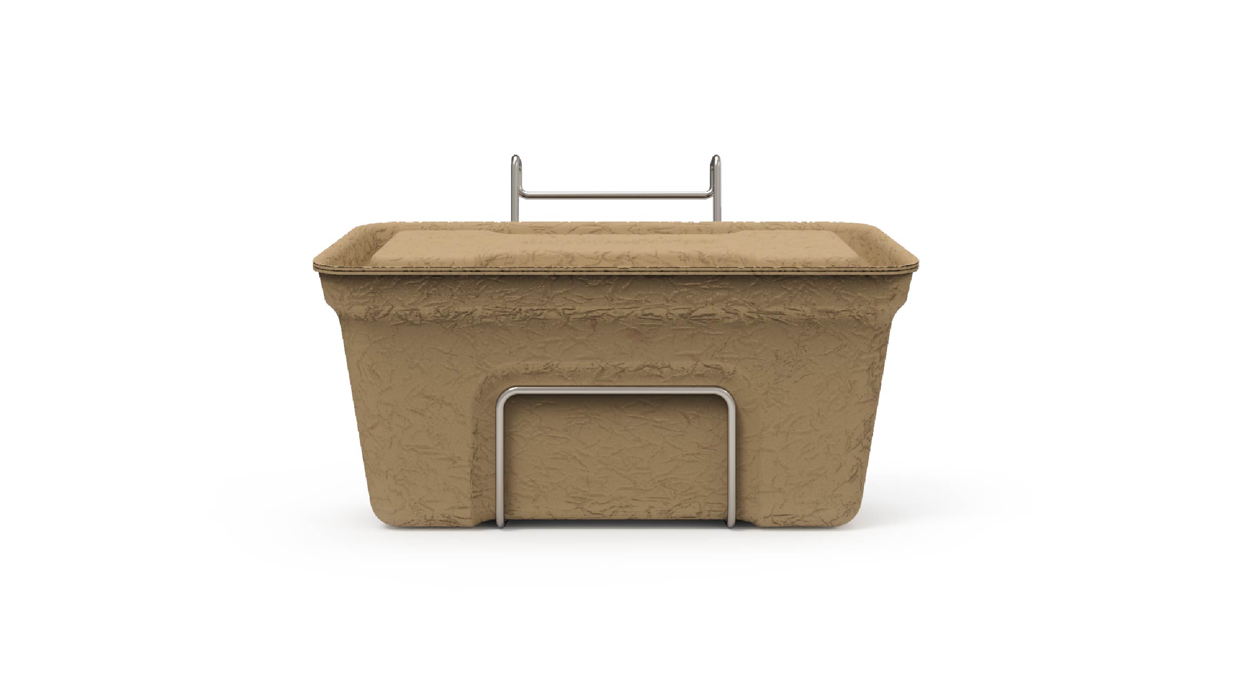 {Post}MODERN kitchen compost system made from molded pulp 3d design and rendering